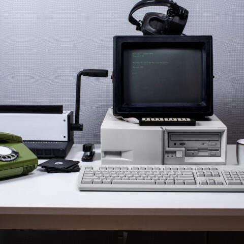 Old vs. new office copier comparison.