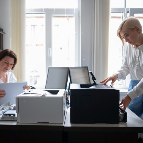 Modern multifunction printer showcasing multiple functions.