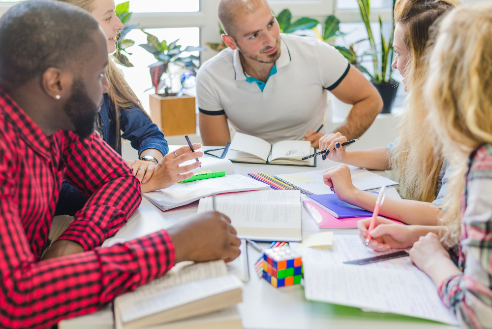 Image of school admin staff planning for the next school year during holidays