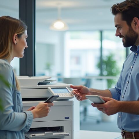 How Follow Me Print works in the office
